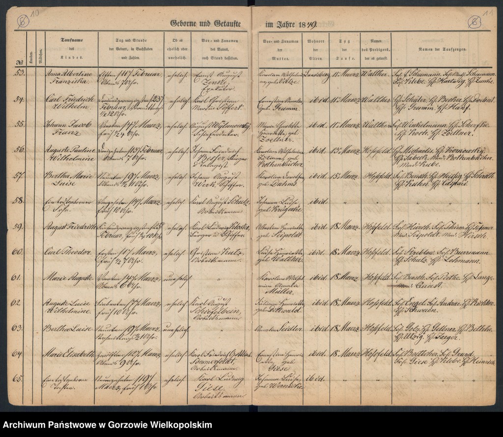 image.from.unit.number "Duplikate der Hauptkirche zu Landsberg an der Warthe (zawiera też księgę zgonów Konkordien Kirche z 1849 r.)"