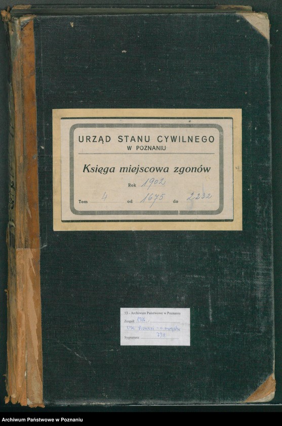 Obraz 2 z jednostki "Księga miejscowa zgonów t. IV"