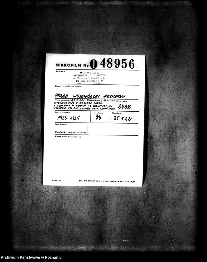 Obraz 2 z jednostki "Rejestry pomiarowe gruntów wydzielonych z majątku Łukom i oddanych w zamian za serwituty na własność wsi Myszakówek powiatu konińskiego"