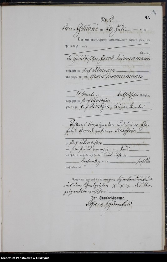 image.from.unit.number "Sterbe-Haupt-Register Nr 1 - 27"