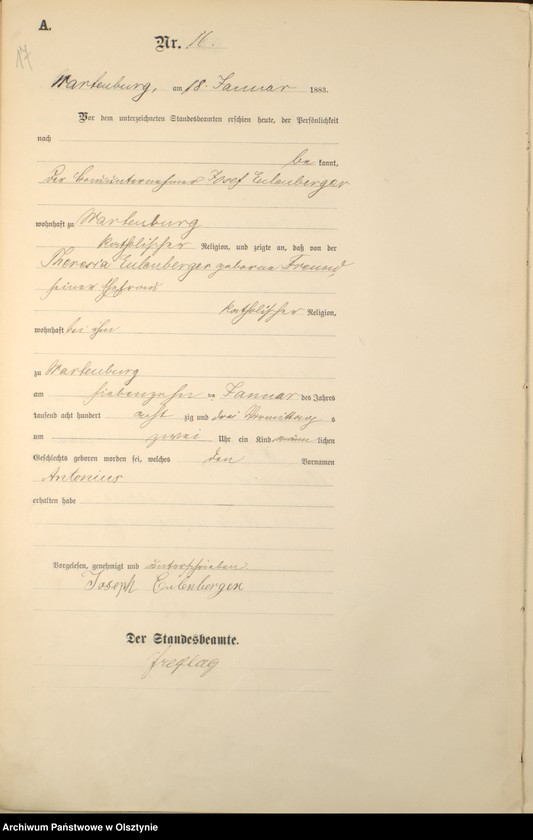 image.from.unit.number "Geburts-Haupt-Register Nr 1 - 254"