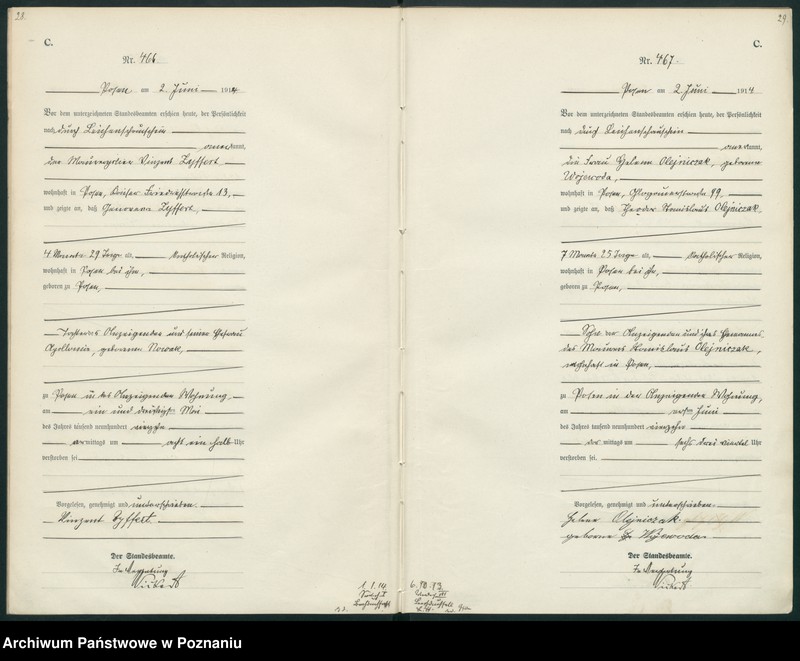 Obraz 17 z jednostki "Księga miejscowa zgonów tom II [Rejestr główny zgonów]"