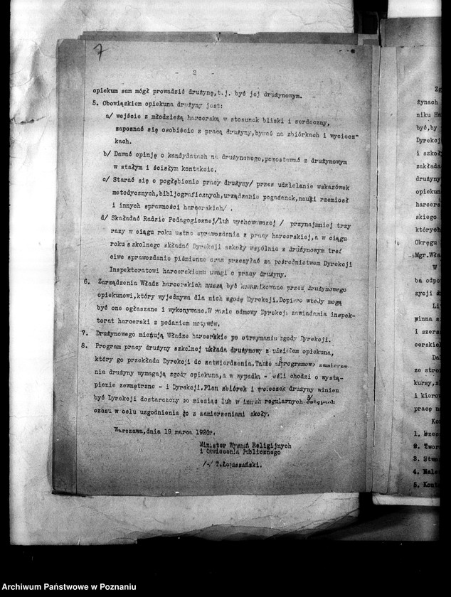 Obraz 11 z jednostki "[Sprawozdania ze stanu organizacyjnego i pracy drużyn harcerskich w szkołach]"