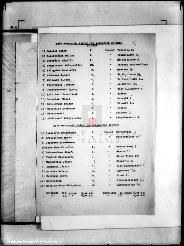 Obraz 15 z jednostki "/Spis Weteranów i Wdów po weteranach z 1863 r./"