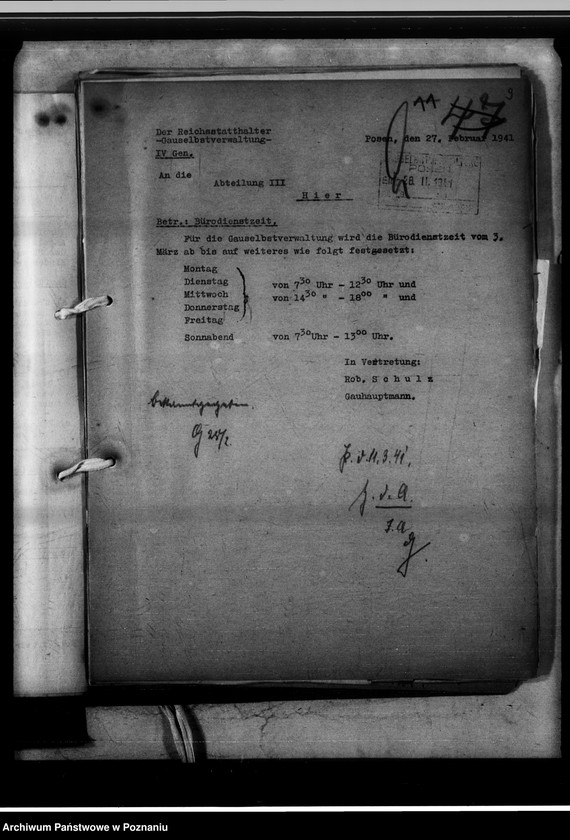 Obraz 12 z jednostki "Geschäftsverteilung Abteilung III."