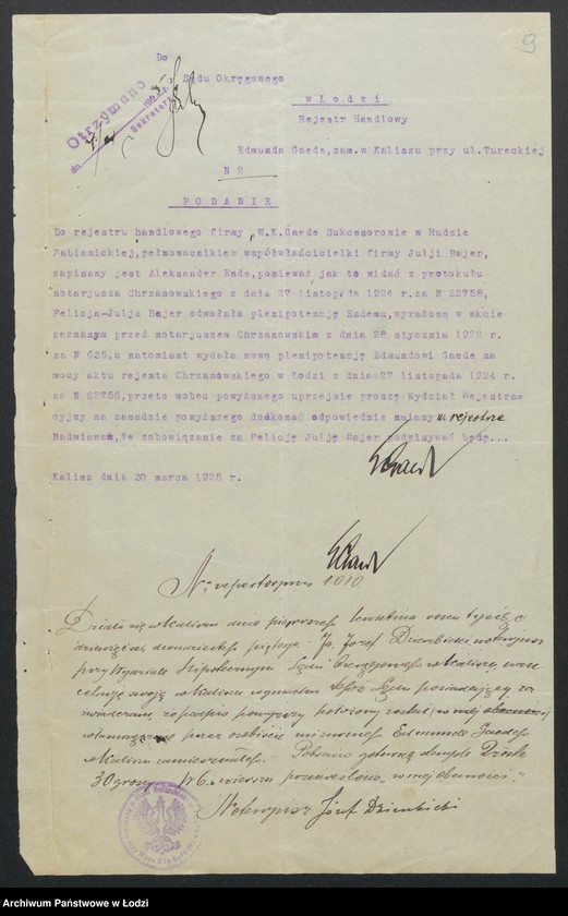 Obraz 11 z jednostki "Farbiarnia W.K.Paede- prowadzenie farbiarni"