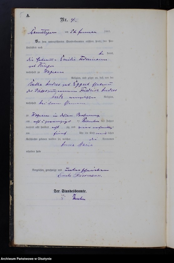 image.from.unit.number "Geburts-Haupt-Register Nr 1 - 189"