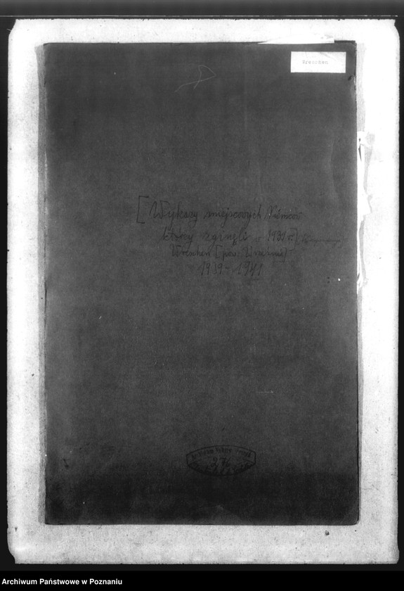 Obraz 4 z jednostki "Kreis Wreschen (Września). Wykazy miejscowych Niemców, którzy zginęli w 1939 roku - korespondecja"