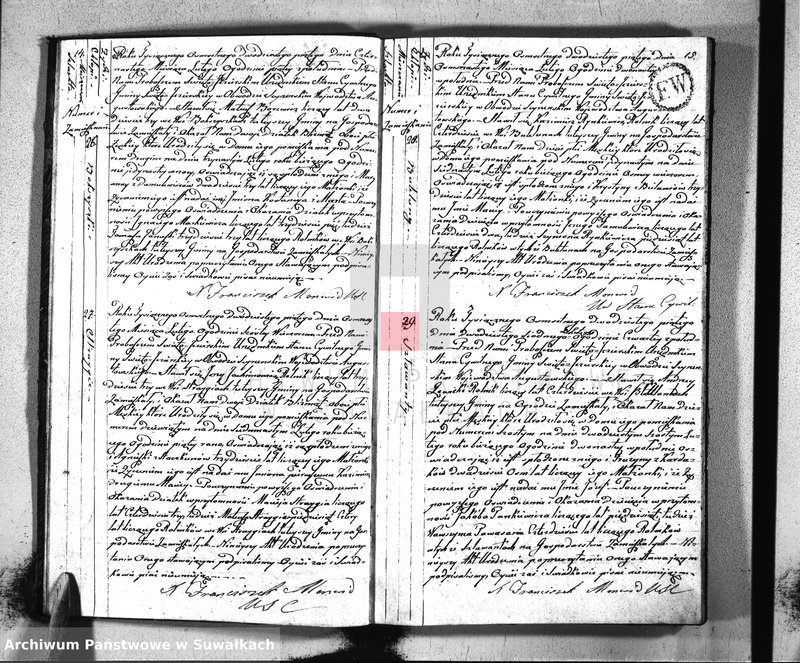 image.from.unit.number "Akta urodzonych w roku 1825 urzędnika stanu cywilnego gminy święto jeziorskiey w obwodzie seyneńskim województwa augustowskiego"