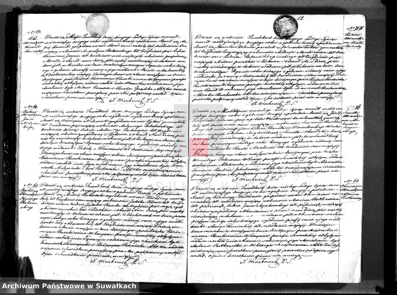image.from.unit.number "Księga duplikat aktów urodzeń, małżeństw i zejścia parafii suwalskiej z roku 1862"