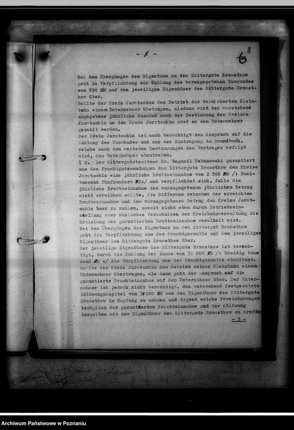 Obraz 13 z jednostki "Forderung gegen Anlieger der Jarotschiner Kreisbahn."