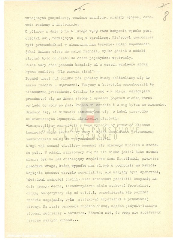Obraz 19 z jednostki "Relacje i wspomnienia dotyczące powstania wielkopolskiego: 1. Krystynki, powiat Rawicz, województwo poznańskie, 2. Krotoszyn, powiat Krotoszyn, województwo poznańskie, 3. Krobia, powiat Gostyń, województwo poznańskie."
