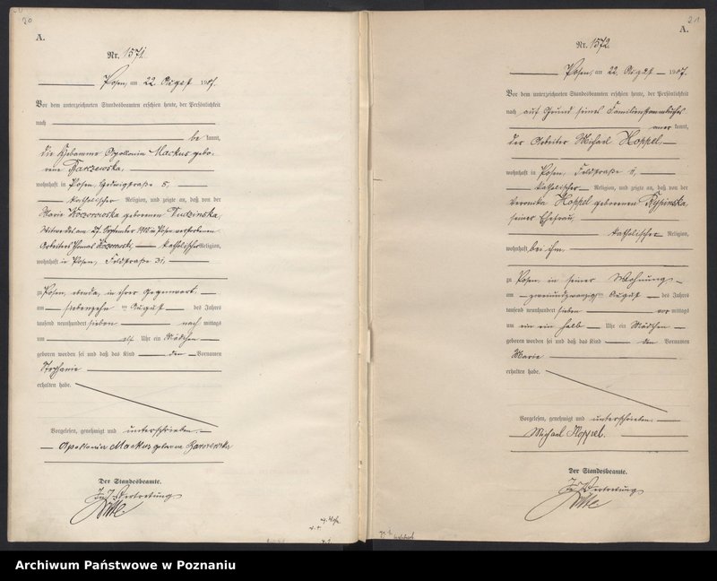 Obraz 13 z jednostki "Księga miejscowa urodzeń tom IV [Rejestr główny urodzeń]"