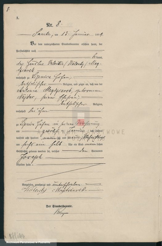 Obraz 11 z jednostki "Geburts-Haupt-Register"