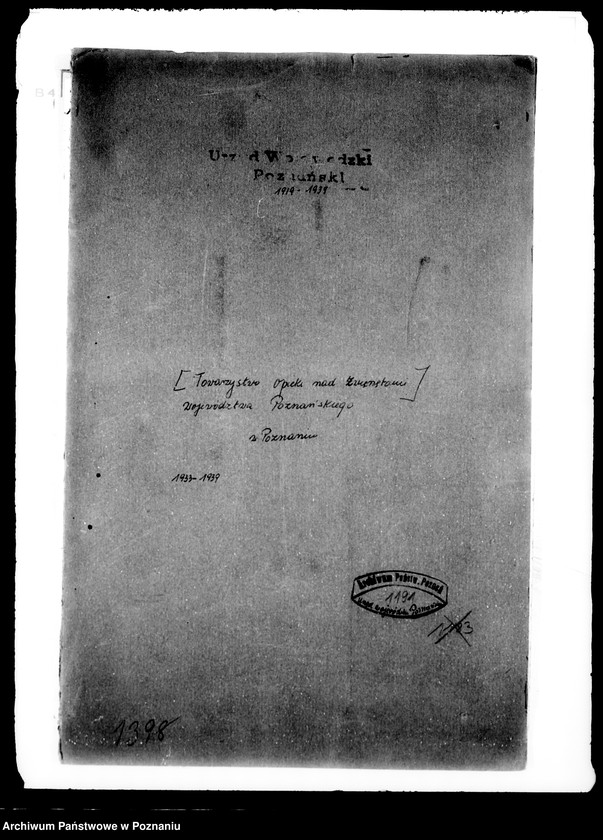 Obraz 4 z jednostki "/Towarzystwo Opieki nad Zwierzętami Województwa Poznańskiego w Poznaniu/"