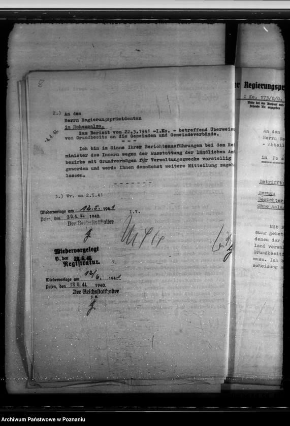 Obraz 12 z jednostki "Zuweisung der beschlagnahmten Grundstücke an diwe Gemeinden. Lehrlingsheim in der Ostgebieten"