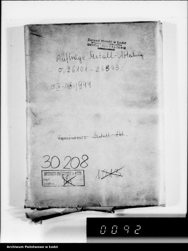 Obraz 4 z jednostki "Aufträge Metall-Abteilung v.26101-26343"