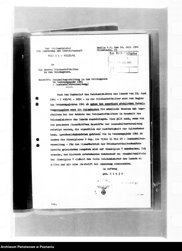 Obraz 13 z jednostki "Landeskulturverwaltung (Siedlung und Umlegung)"