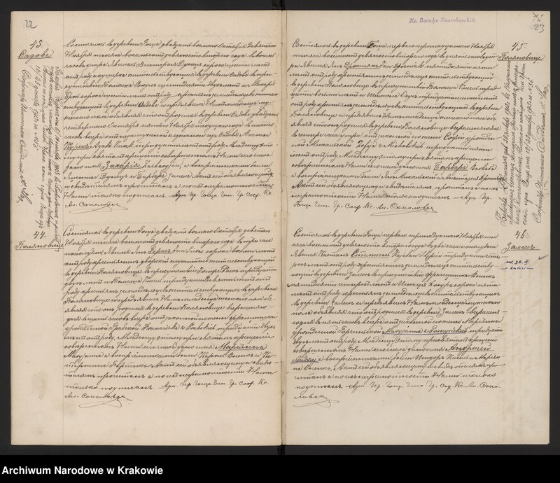 Obraz 15 z jednostki "Duplikat Aktów Urodzonych, Zaślubionych i Zmarłych w Parafii Goszcza w 1892 r."
