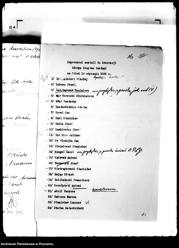 Obraz 20 z jednostki "Doręczenia odznaczeń /m.in. wykazy odznaczonych/"