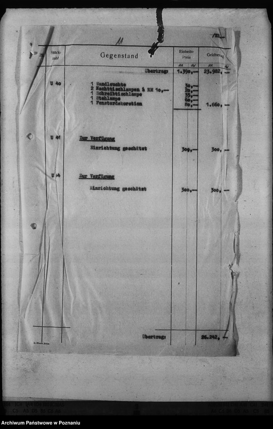 Obraz 15 z jednostki "Zamek w Poznaniu - Herstellungssumme der Innen- Ausstattung"