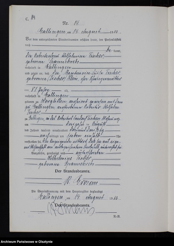 image.from.unit.number "Sterbe-Neben-Register Nr 1 - 22 [ Księga zgonów - wtóropis ]"