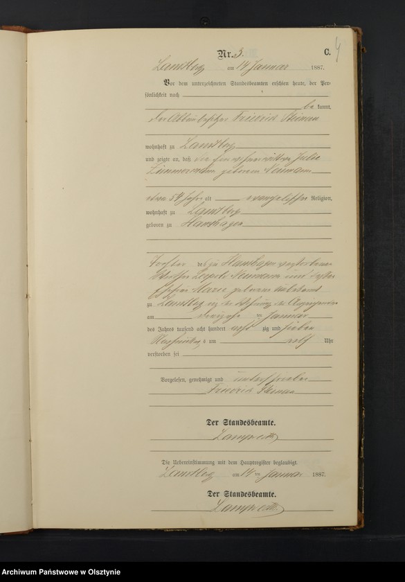 image.from.unit.number "Sterbe-Neben-Register Nr 1 - 71"