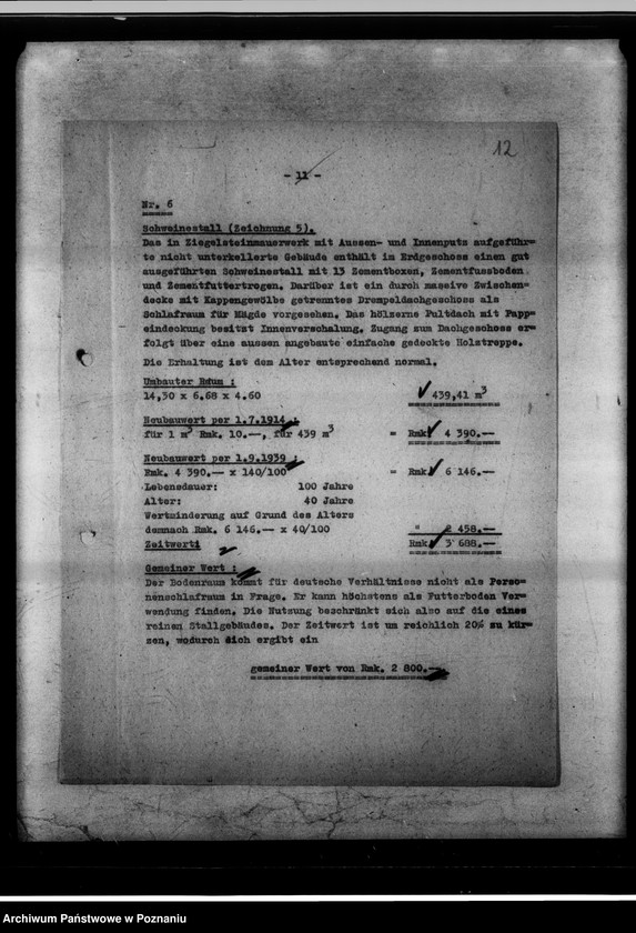 Obraz 15 z jednostki "Gauerziehungsheim Posen. Hauptgelände. Schätzungsbericht."