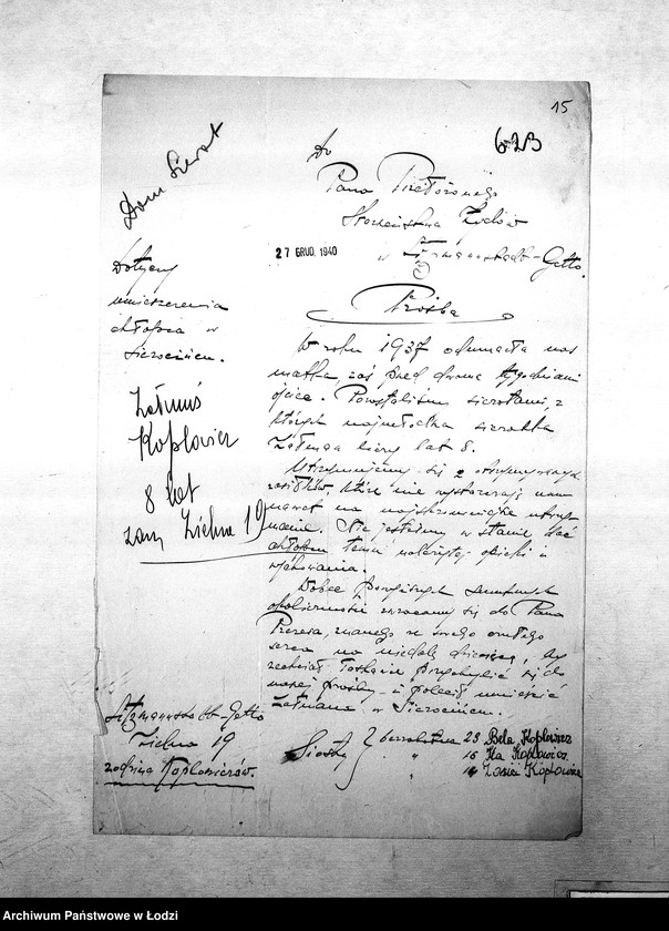 Obraz 18 z jednostki "[Podania o umieszczenie dzieci w domu sierot, żłobku, przedszkolu, na kolonii]"