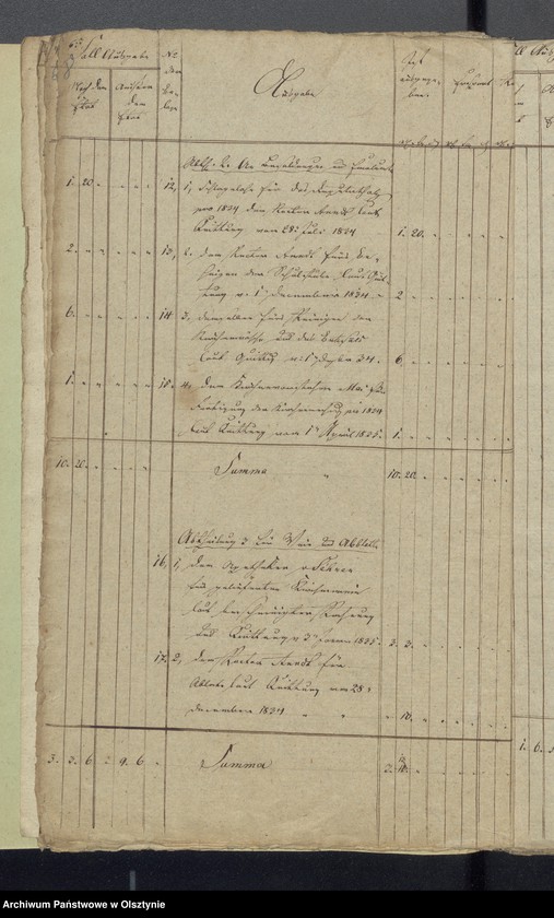 image.from.unit.number "Rechnung über die Einnahme und Ausgabe der evangelkischen Kirchenkasse zu Wartenburg"