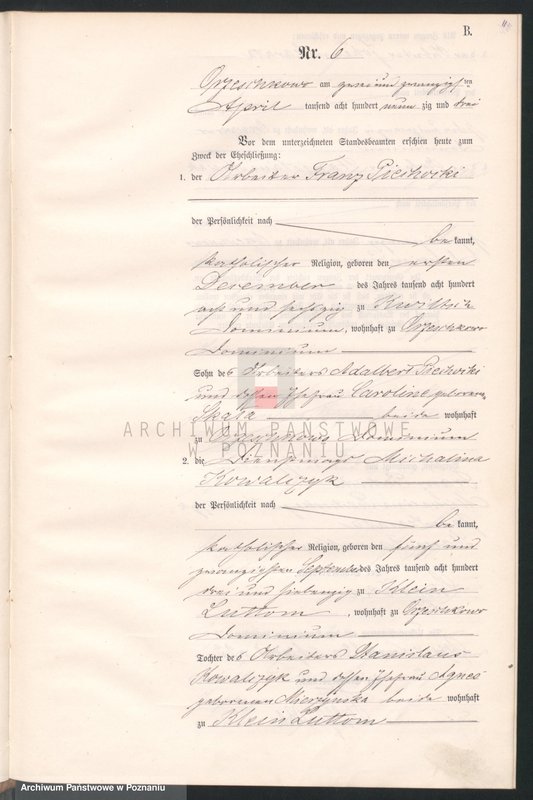 Obraz 14 z jednostki "Księga małżeństw"