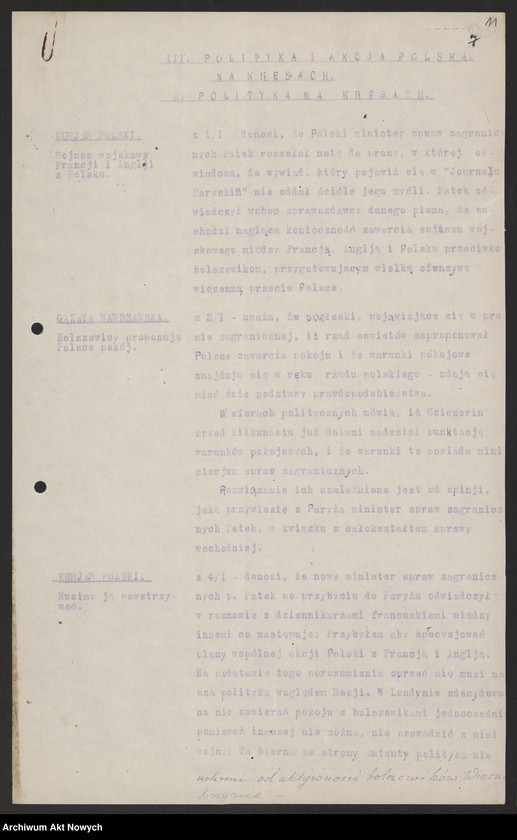 image.from.unit.number "Raporty z prasy polskiej w spr. Kresów Polskich dwutygodniowe. T. I"