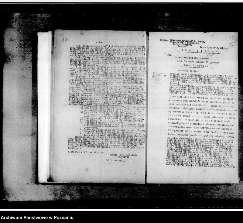 Obraz 16 z jednostki "Okólniki Zarządu Okręgu"