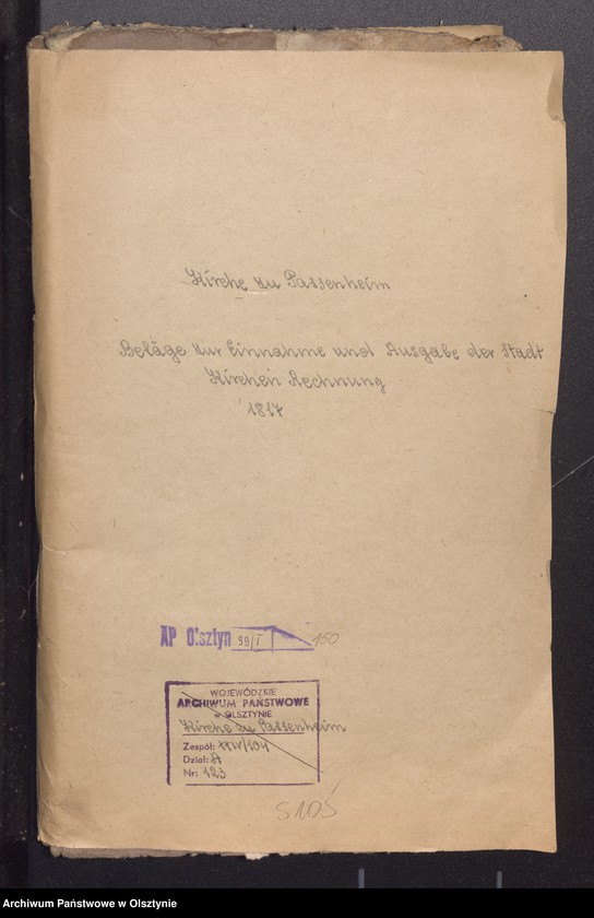 image.from.unit.number "Beläge zur Einnahme und Ausgabe der Stadt Kirchen Rechnung"