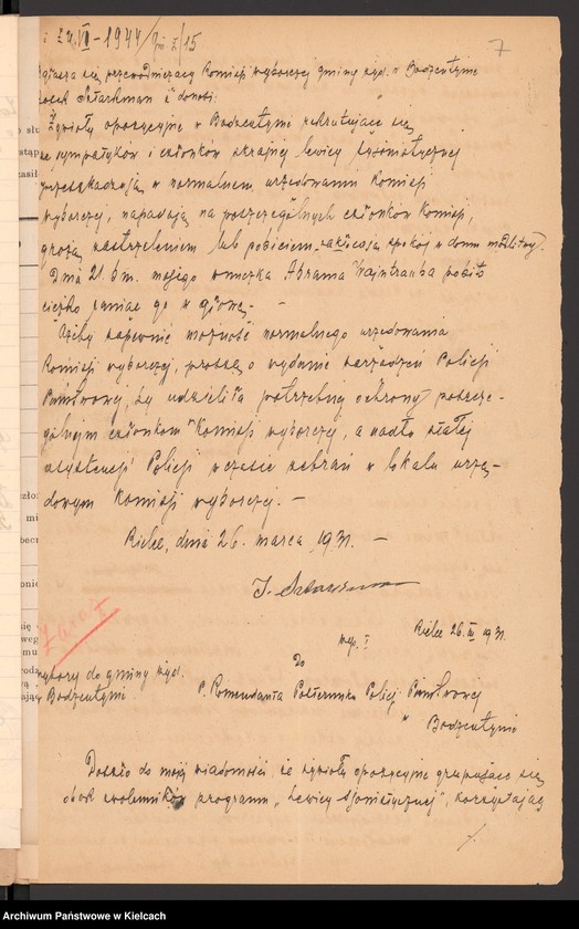 Obraz 9 z jednostki "Akta dot. wyborów do zarządu gminy wyznaniowej żydowskiej w Bodzentynie"
