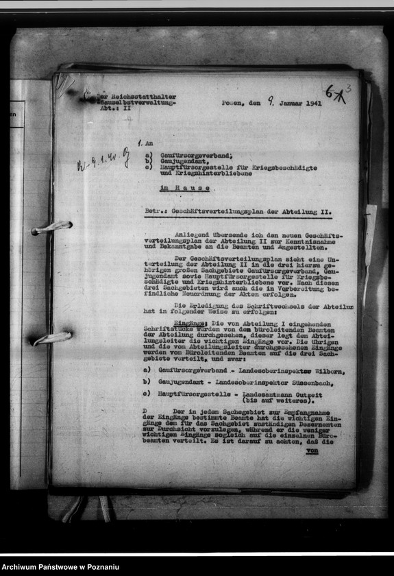 Obraz 6 z jednostki "Geschäftsverteilung Abteilung III."