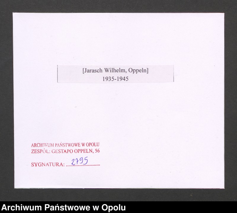 Obraz 2 z jednostki "[Jarasch Wilhelm, Oppeln]"