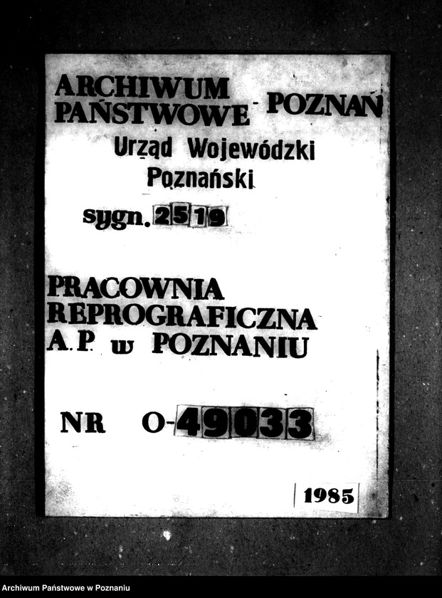 Obraz 1 z jednostki "Operat szacunkowy /parcelowanego majątku Białcz i Chrzypsko powiatu międzychodzkiego"