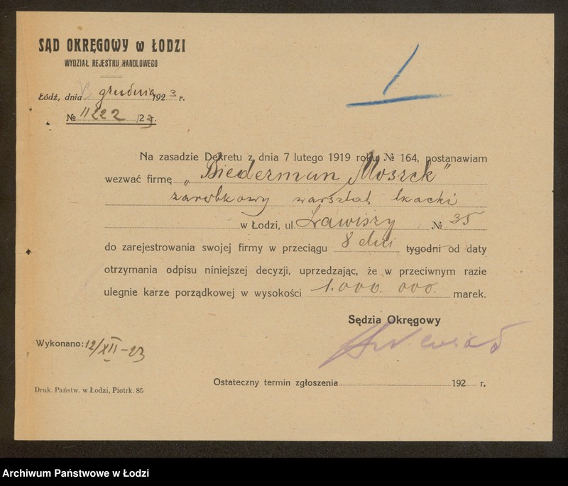 Obraz 3 z jednostki "Moszek Jakub Biederman – warsztat tkacki"