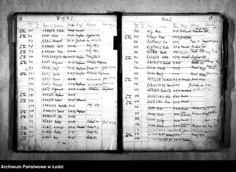 Obraz 18 z jednostki "[Wykazy imienne Żydów zagranicznych wsiedlonych do getta]"