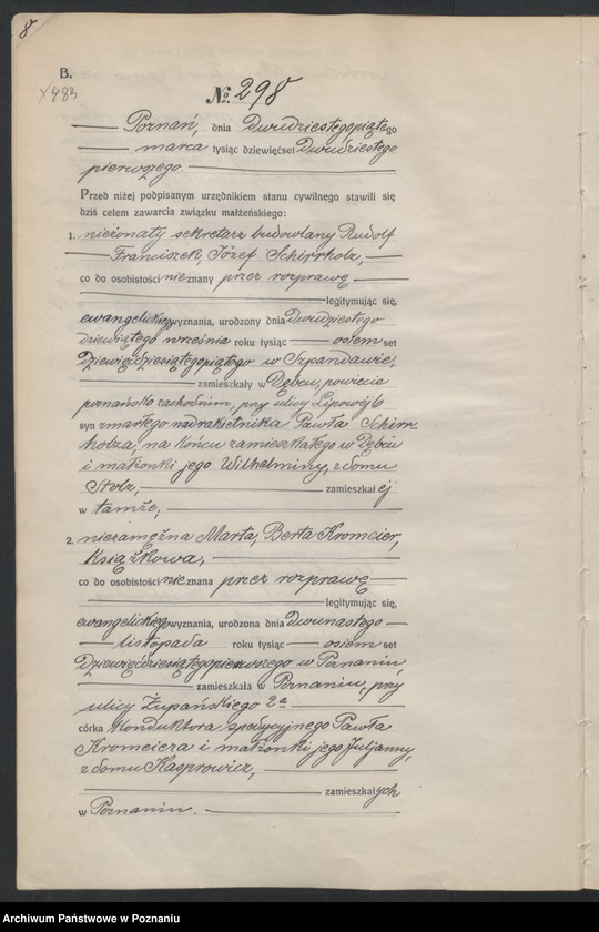 Obraz 10 z jednostki "Księga miejscowa małżeństw tom II [Rejestr główny małżeństw]"