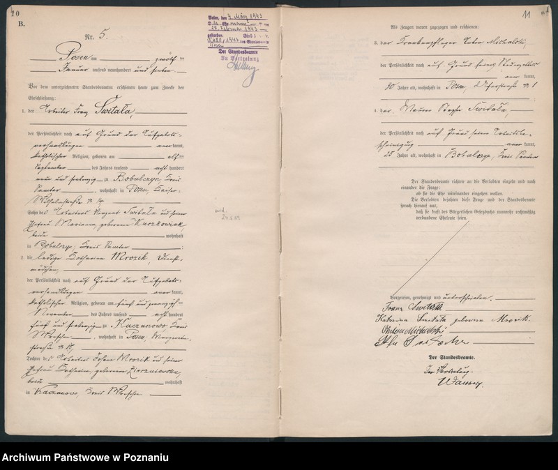 Obraz 7 z jednostki "Księga miejscowa małżeństw [Rejestr główny małżeństw]"