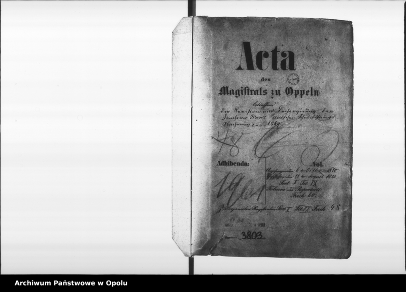 Obraz 4 z jednostki "Acta des Magistrats zu Oppeln betreffend die Revision und Dechargirung der Domherr Franz Paulschen Schulstiftungs-Rechnung pro 1869"