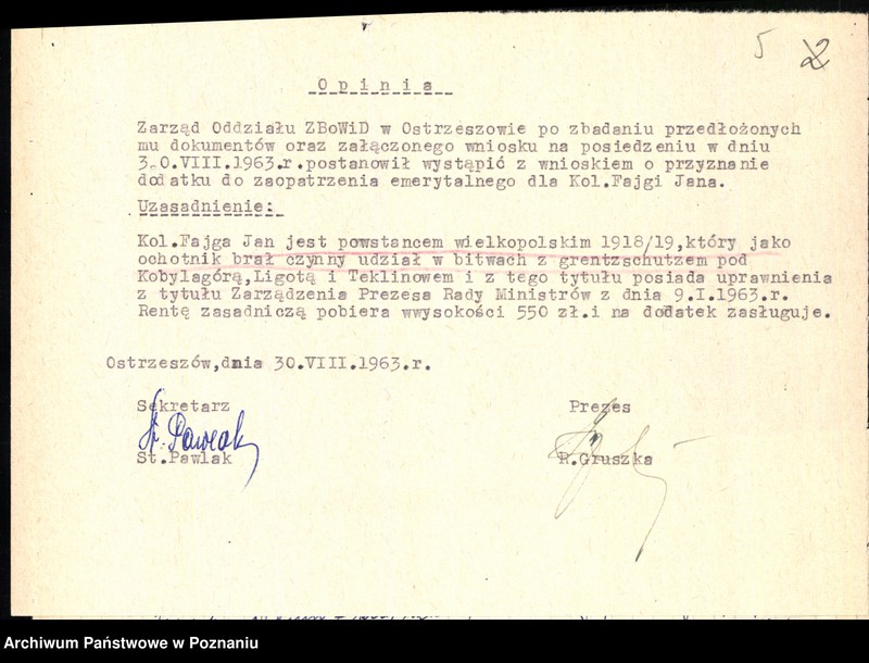 Obraz 15 z jednostki "Życiorysy powstańców wielkopolskich: F - tom l /Fajga Jan - Flieger Józef/."