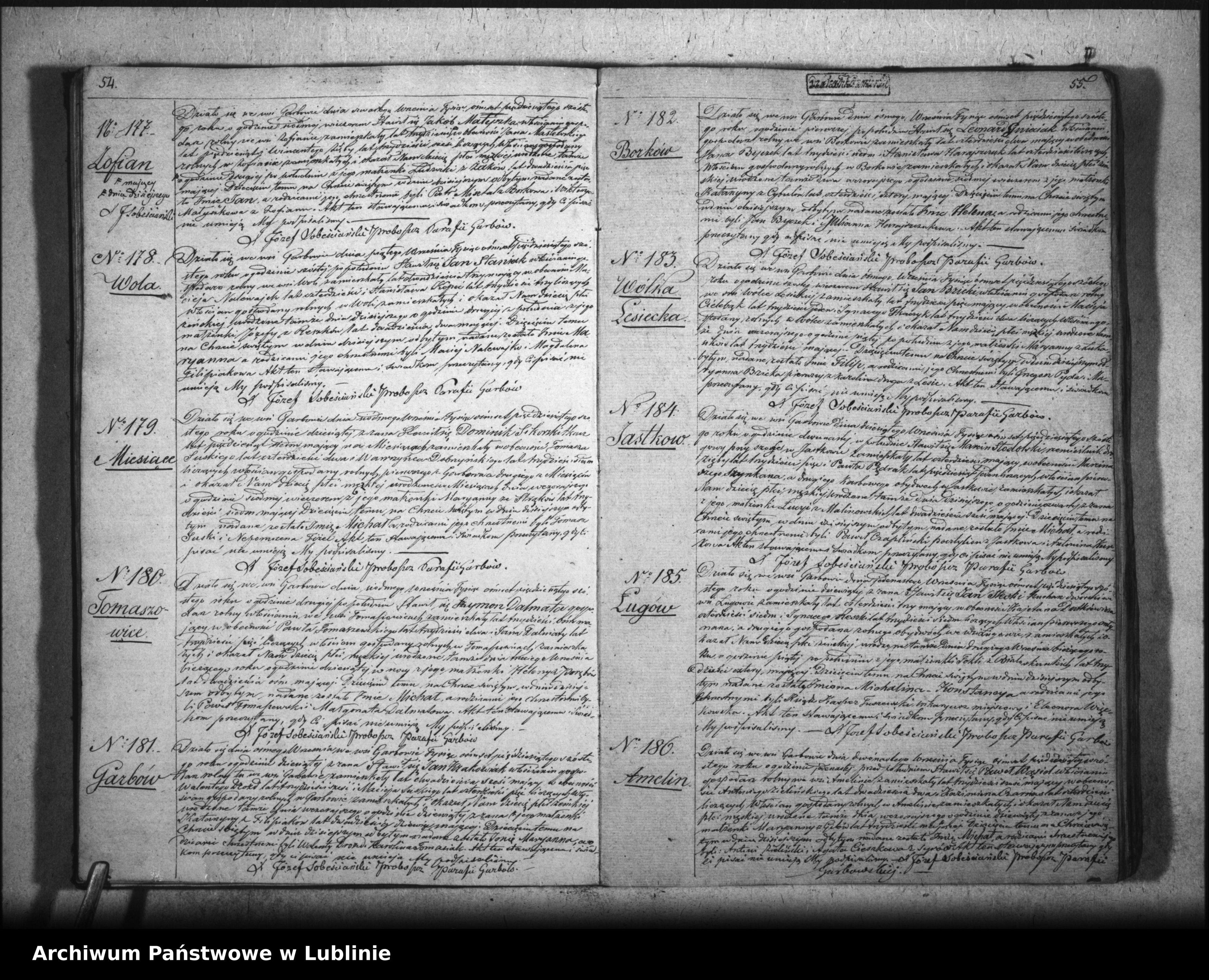 Skan z jednostki: Księga urodzeń, małżeństw i zgonów