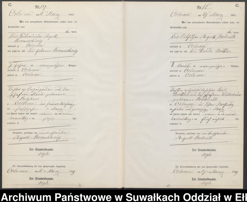 image.from.unit.number "Sterbe-Neben-Register des Preussischen Standes-Amtes Orlowen Kreis Loetzen"