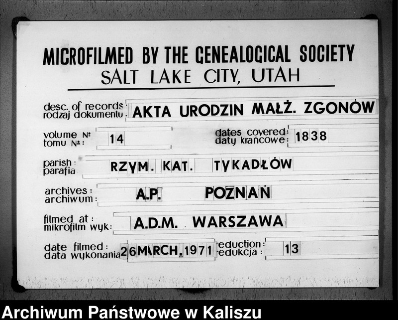 image.from.unit.number "Księga duplikat urodzonych, zaślubionych i zejścia"