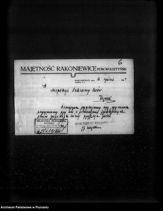 image.from.unit.number "Majętność leśna Rakoniewice powiat wolsztyński"