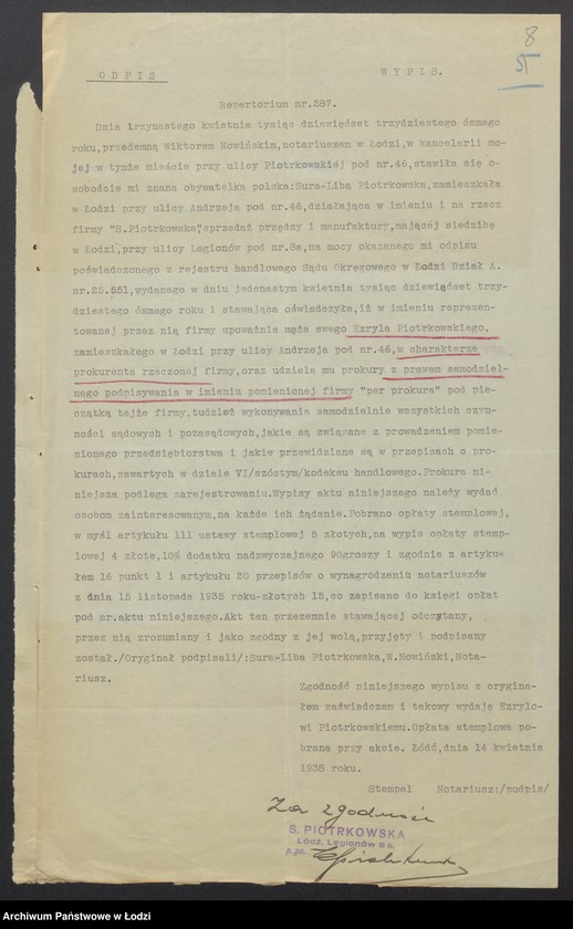 Obraz 10 z jednostki "Sura Liba Piotrkowska- sprzedaż przędzy i manufaktury"