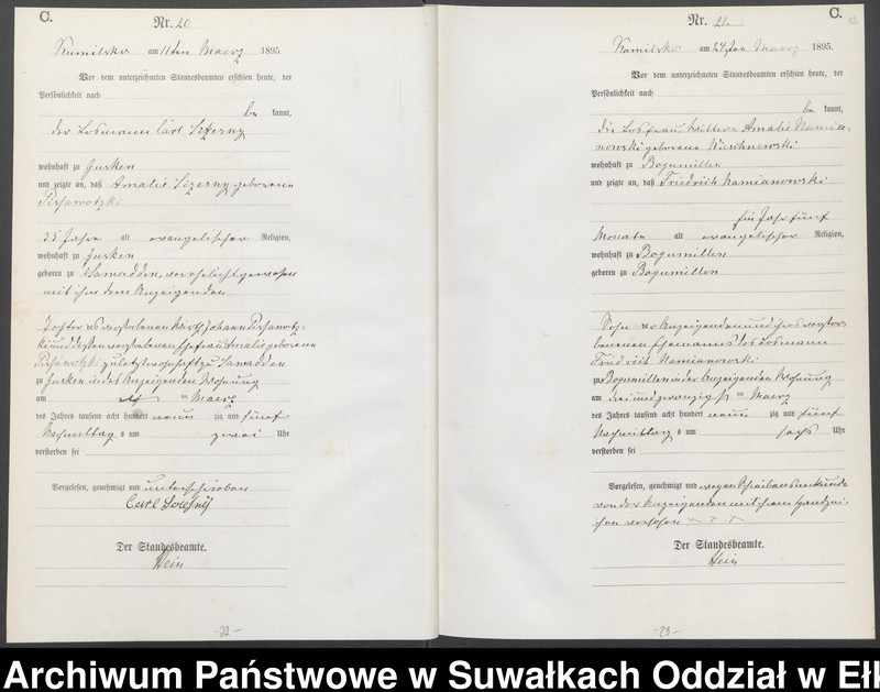 image.from.unit.number "Sterbe-Haupt-Register des Königlichen Preussischen Standes-Amtes Kumilsko Kreis Johannisburg"